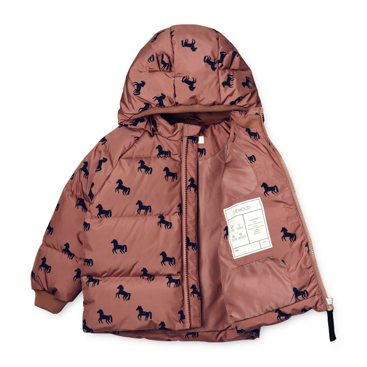 Liewood Polle Daunenjacke - Horses / Dark rosetta - Jacke