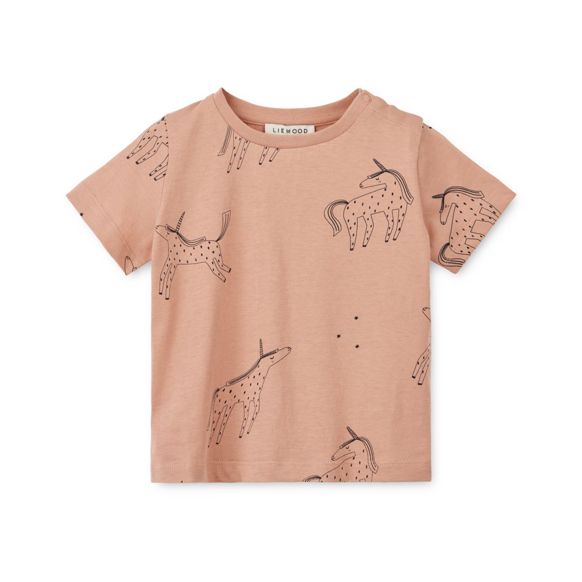 Liewood Apia Baby Bedrucktes Kurzarm T-Shirt - Unicorn / Pale tuscany - T-shirt