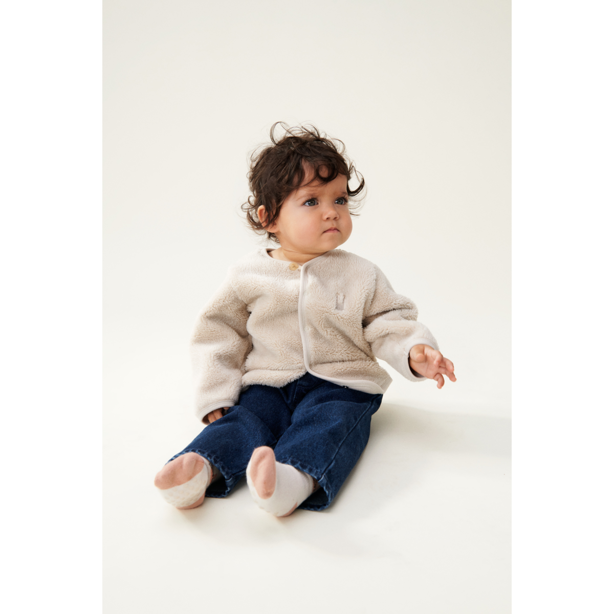Liewood Benoit Baby Pile Jacke - Sandy - Jacke