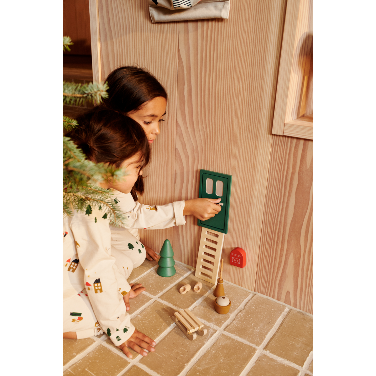 Liewood Lena Elfentür - Garden green multi mix - Weihnachten