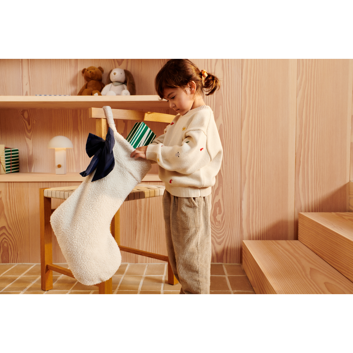 Liewood Eve Plüsch-Weihnachtsstrumpf - Classic navy / Sandy - Weihnachten