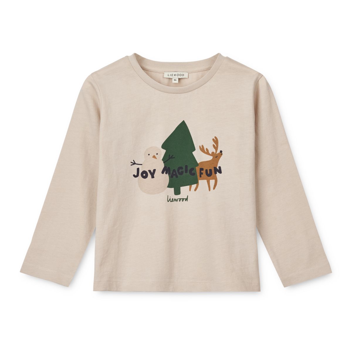 Liewood Apia Placement Langarm T-Shirt - Holiday friends / Sandy - T-shirt