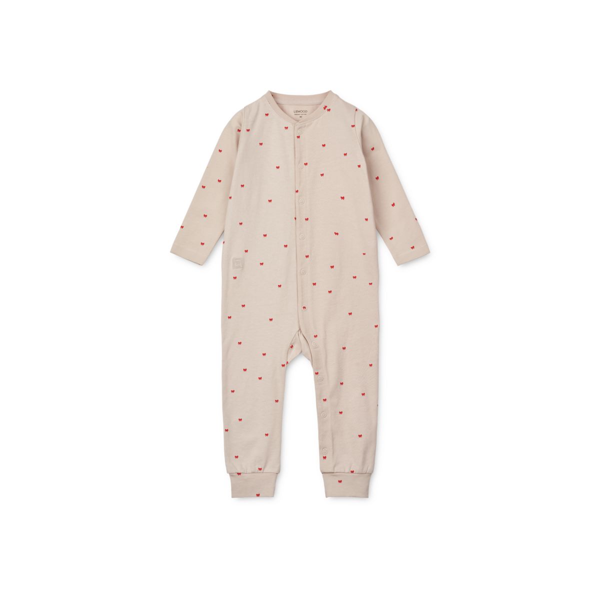 Liewood Birk Pyjama-Jumpsuit - Holiday bow / Sandy - Pyjama-Jumpsuit