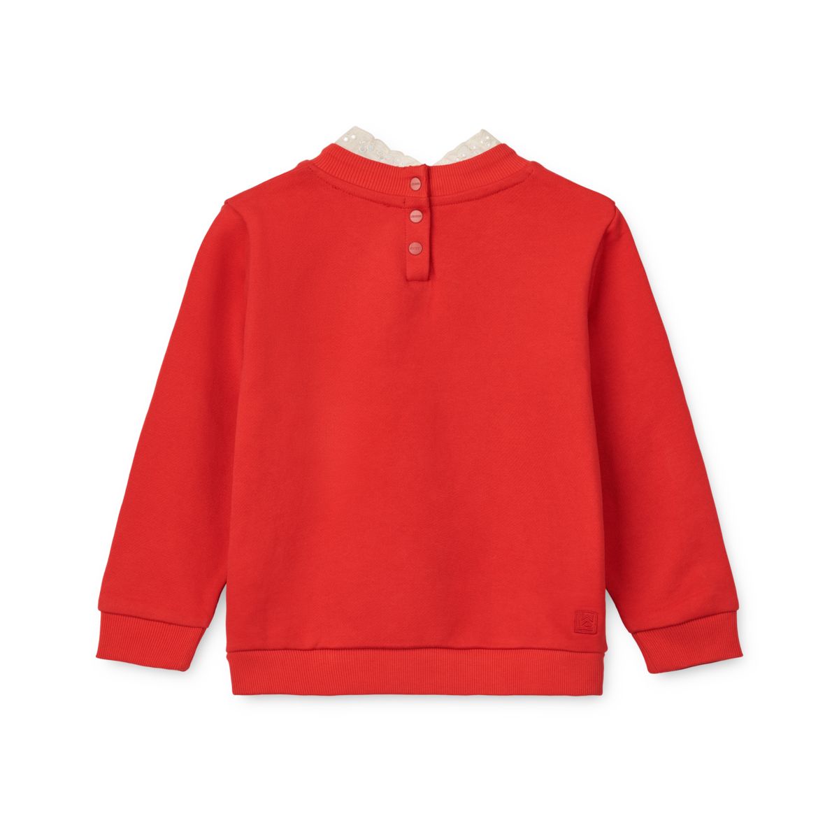 Liewood Rakel Sweatshirt mit Spitze - Holiday bow dark red / Apple red - Sweatshirts