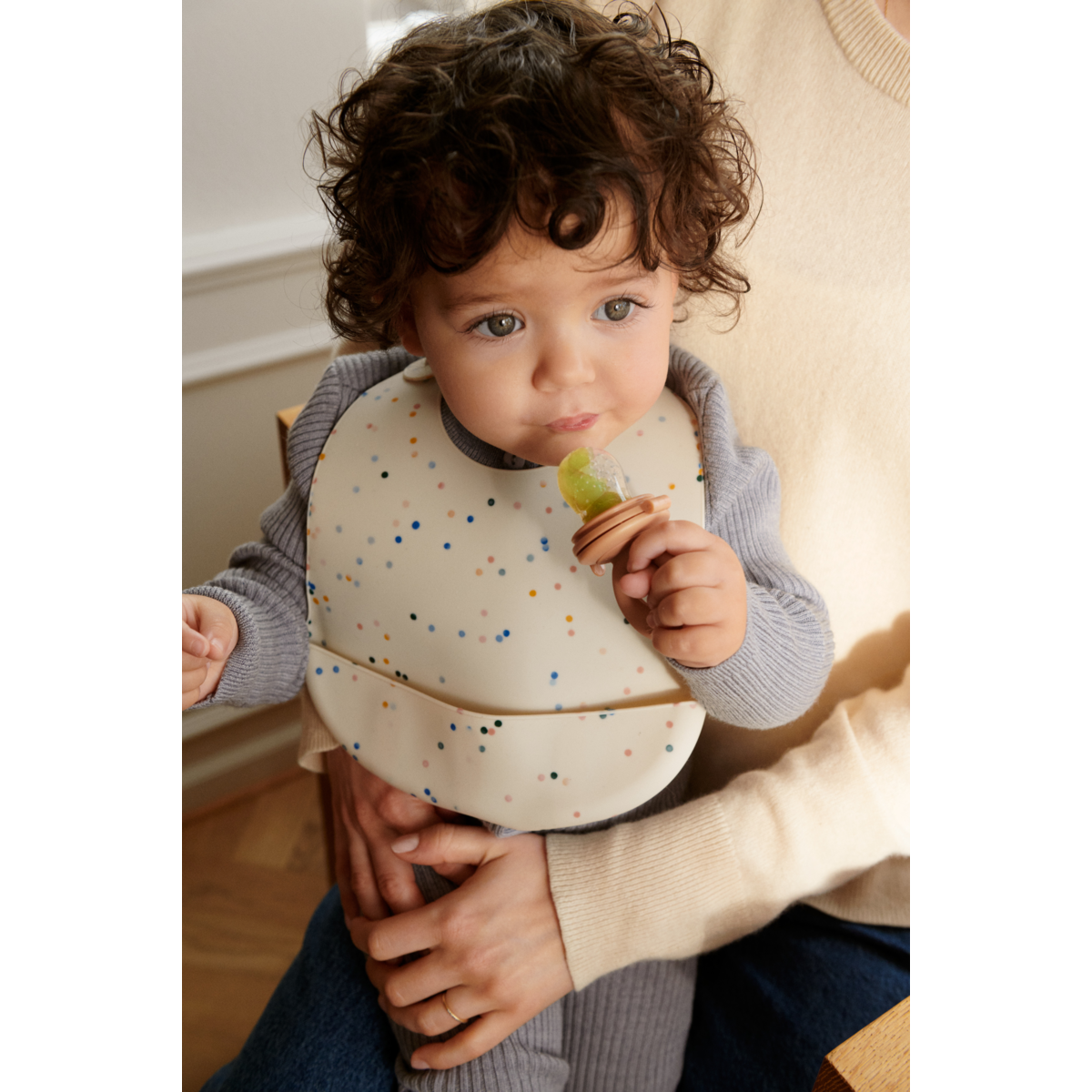 Liewood Tilda Silikon Lätzchen 2er Pack - Splash dots / Sea shell - Lätzchen