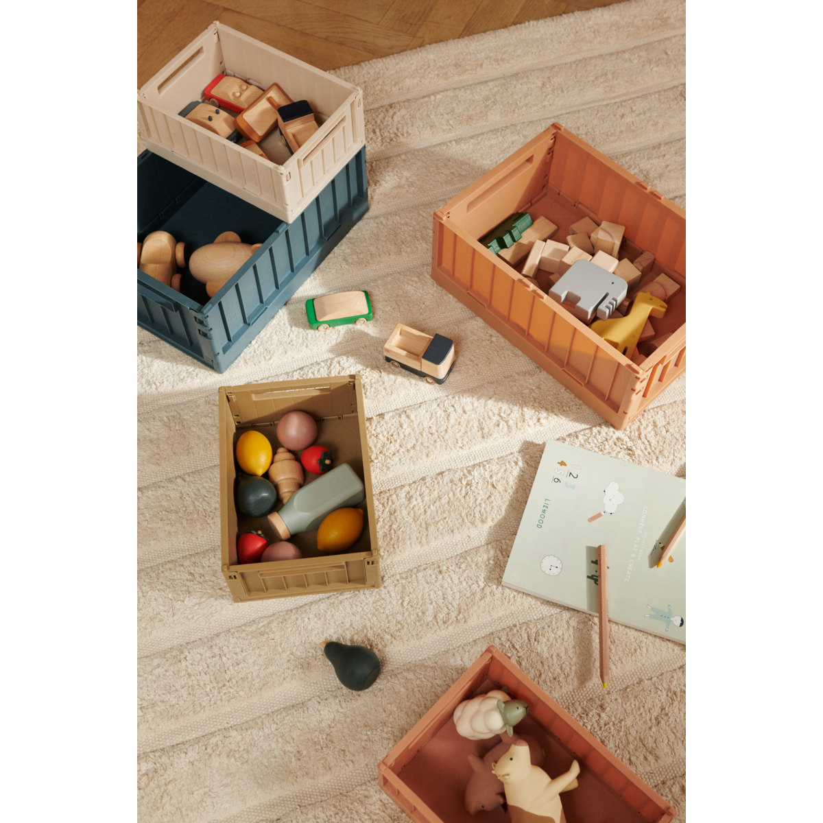 Liewood Weston Aufbewahrungsbox Groß - Whale blue - Aufbewahrungsbox