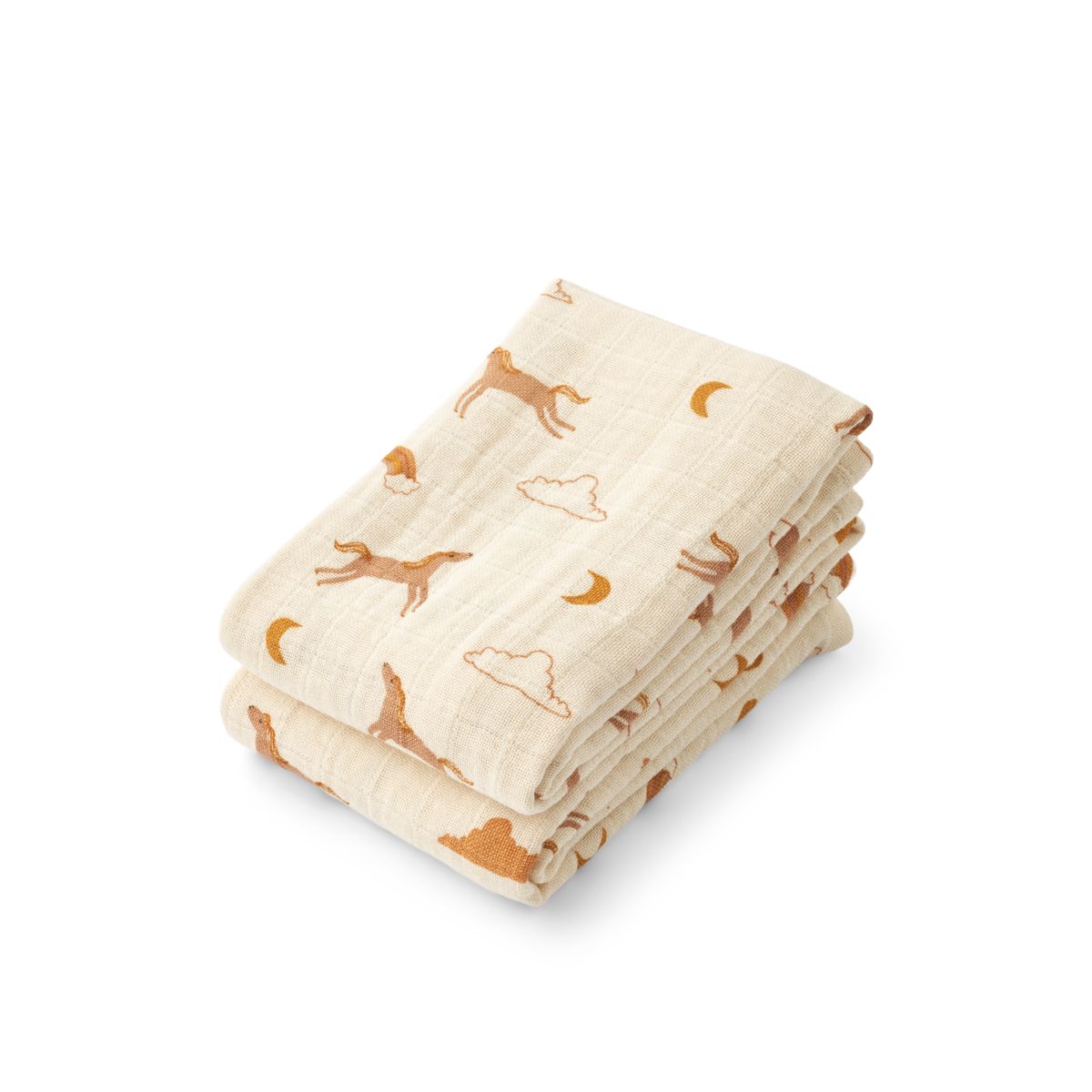 Liewood Lewis Baumwollmusselin Tuch 2er-Pack - Dream / Ecru - Musselin Tuch