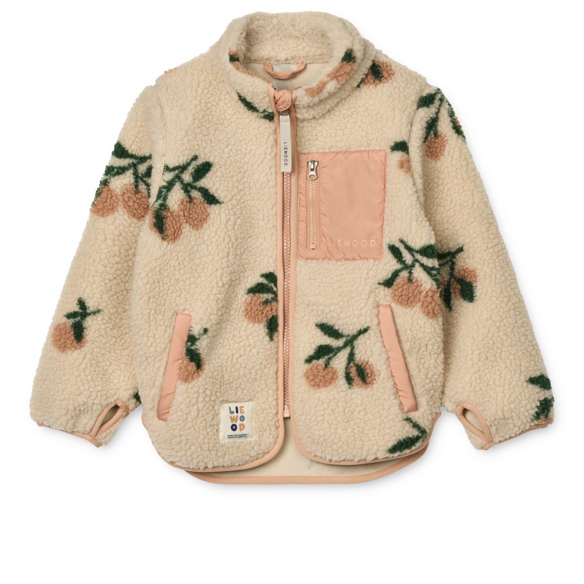 Liewood Nolan Pile Jacket - Peach / Sea shell - JACKET