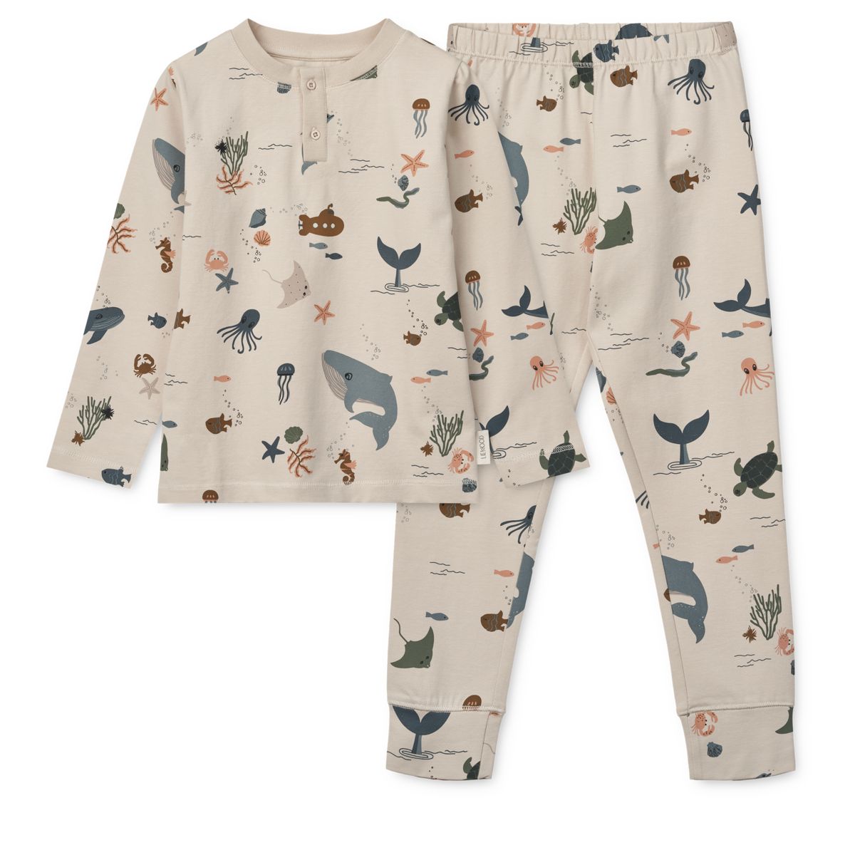 WILHELM Bedrucktes Pyjama-Set - Sea creature / Sandy