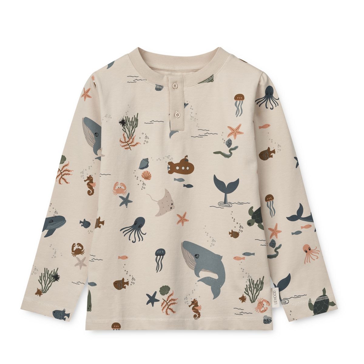 Liewood WILHELM Bedrucktes Pyjama-Set - Sea creature / Sandy - Pyjama-Set