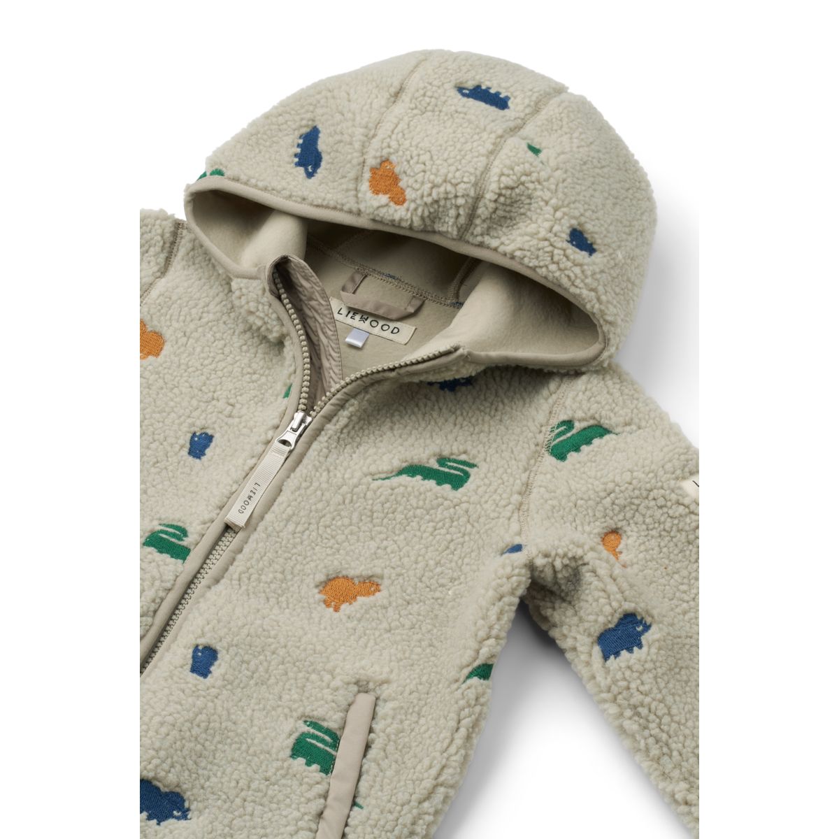Liewood MARA Fleecejacke - Dinosaur / Mist embroidery - Jacke