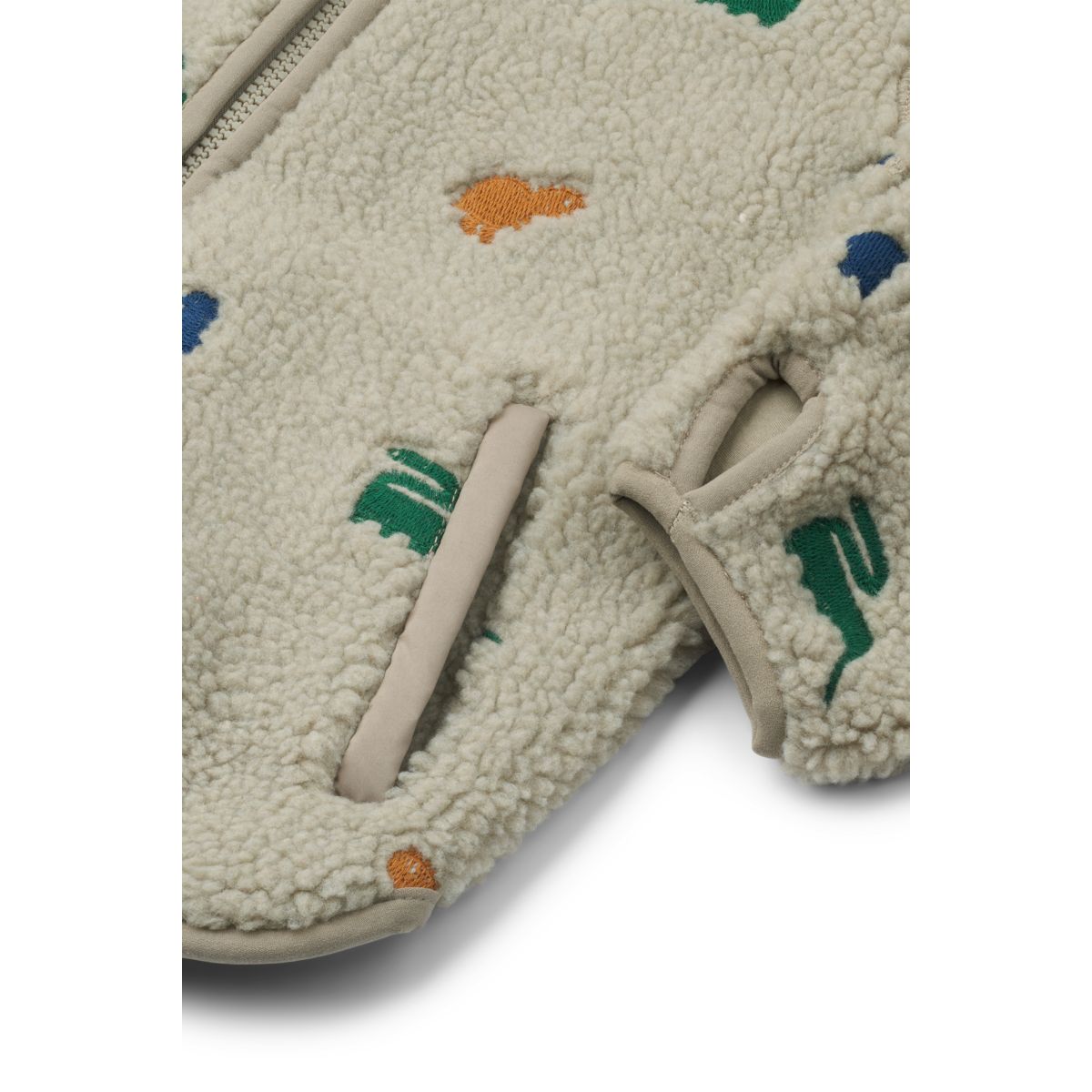Liewood MARA Fleecejacke - Dinosaur / Mist embroidery - Jacke