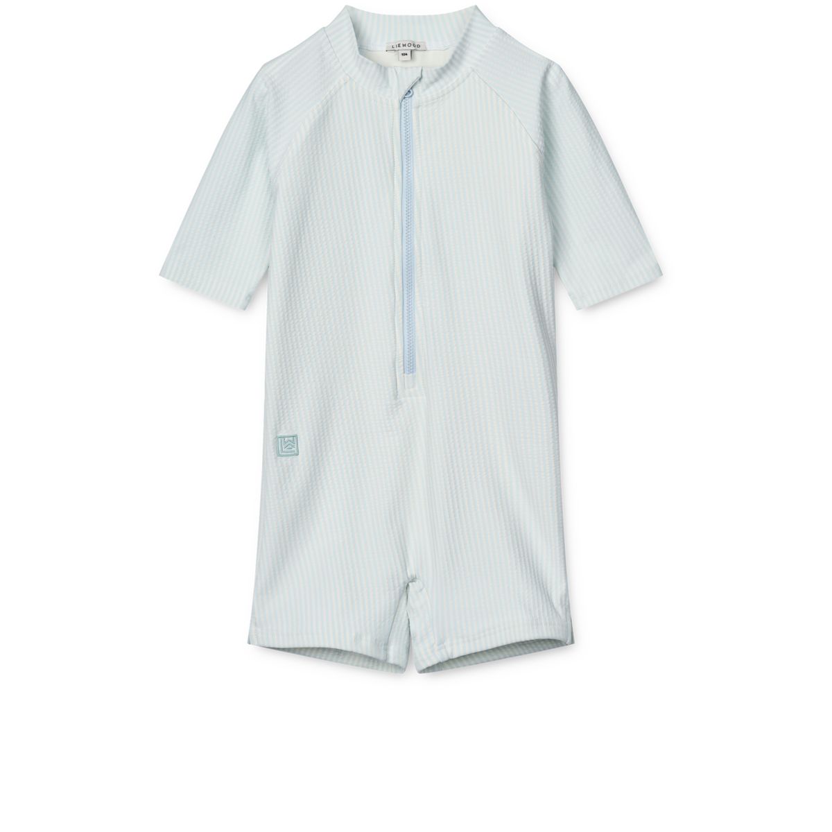 Liewood Max Schwimm-Jumpsuit Seersucker - Y/D stripe Pure sky / Creme de la creme - Badeanzug