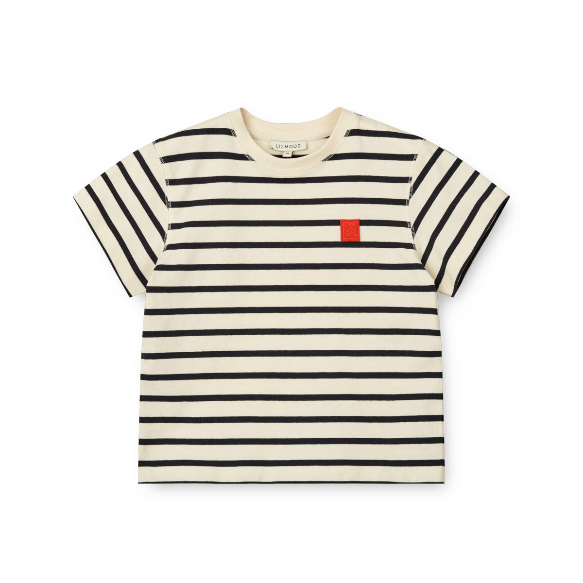 Liewood Sixten Gestreiftes T-Shirt aus Baumwolle - Y/D stipes Classic navy / Creme de la creme - T-shirt