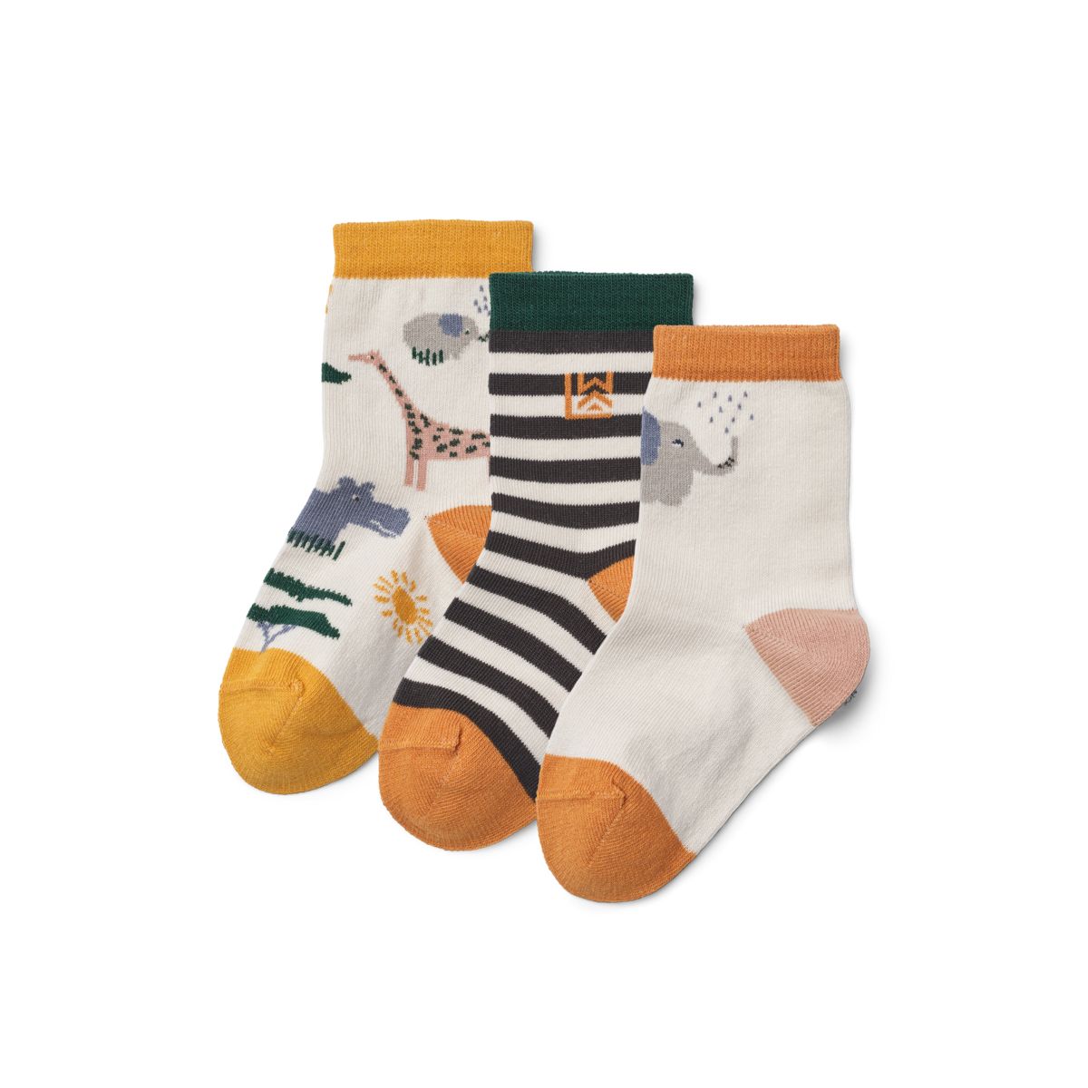 Liewood SILAS Socken 3er-Pack - Safari / Sandy mix - Socken/Strümpfe