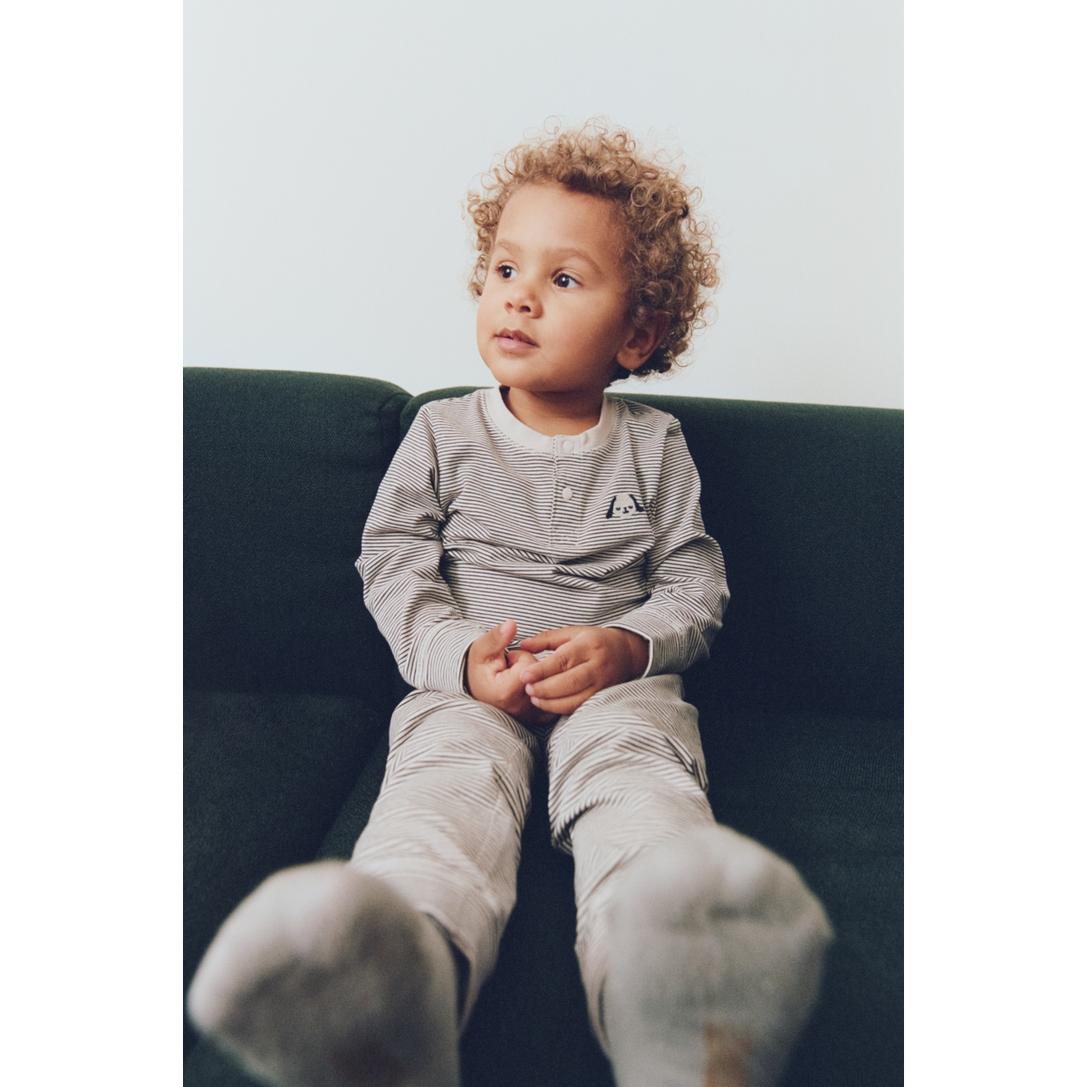 Liewood Wilhelm Grow Striped Pyjamas Set - Y/D Sandy / Classic navy stripe - PYJAMAS SET