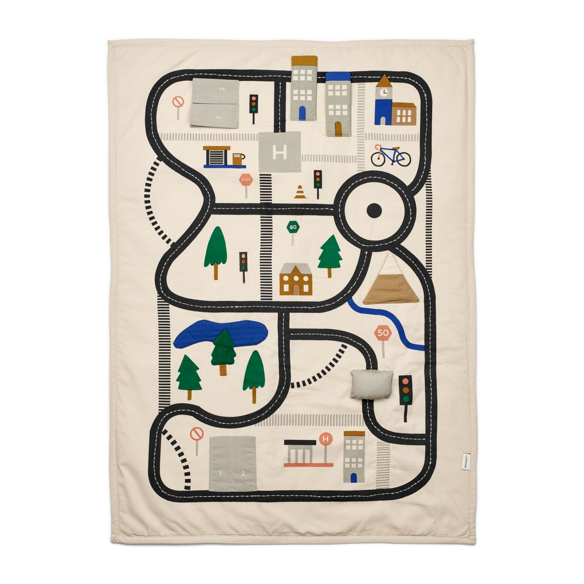 Liewood Adonna Transportable Aktivitätsdecke - Road map / Sandy - Aktivitätsdecke