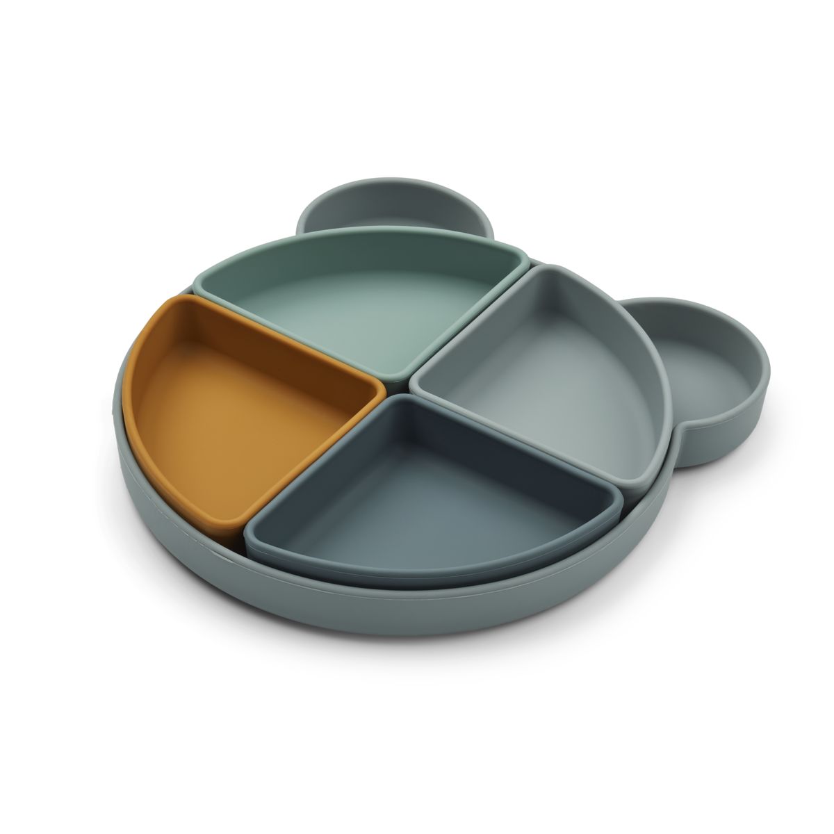 Liewood Arne unterteilter Teller - Mr bear blue fog multi mix - Teller