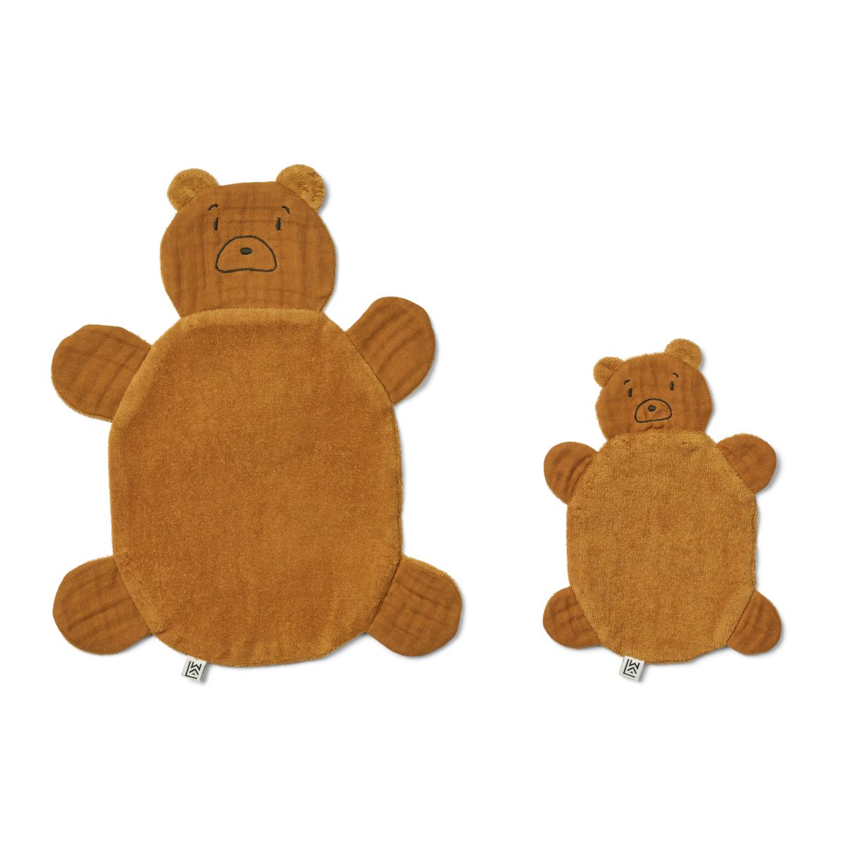 Liewood Janai Schmusetuch 2er-Pack - Mr bear / Golden caramel - Kuscheltuch