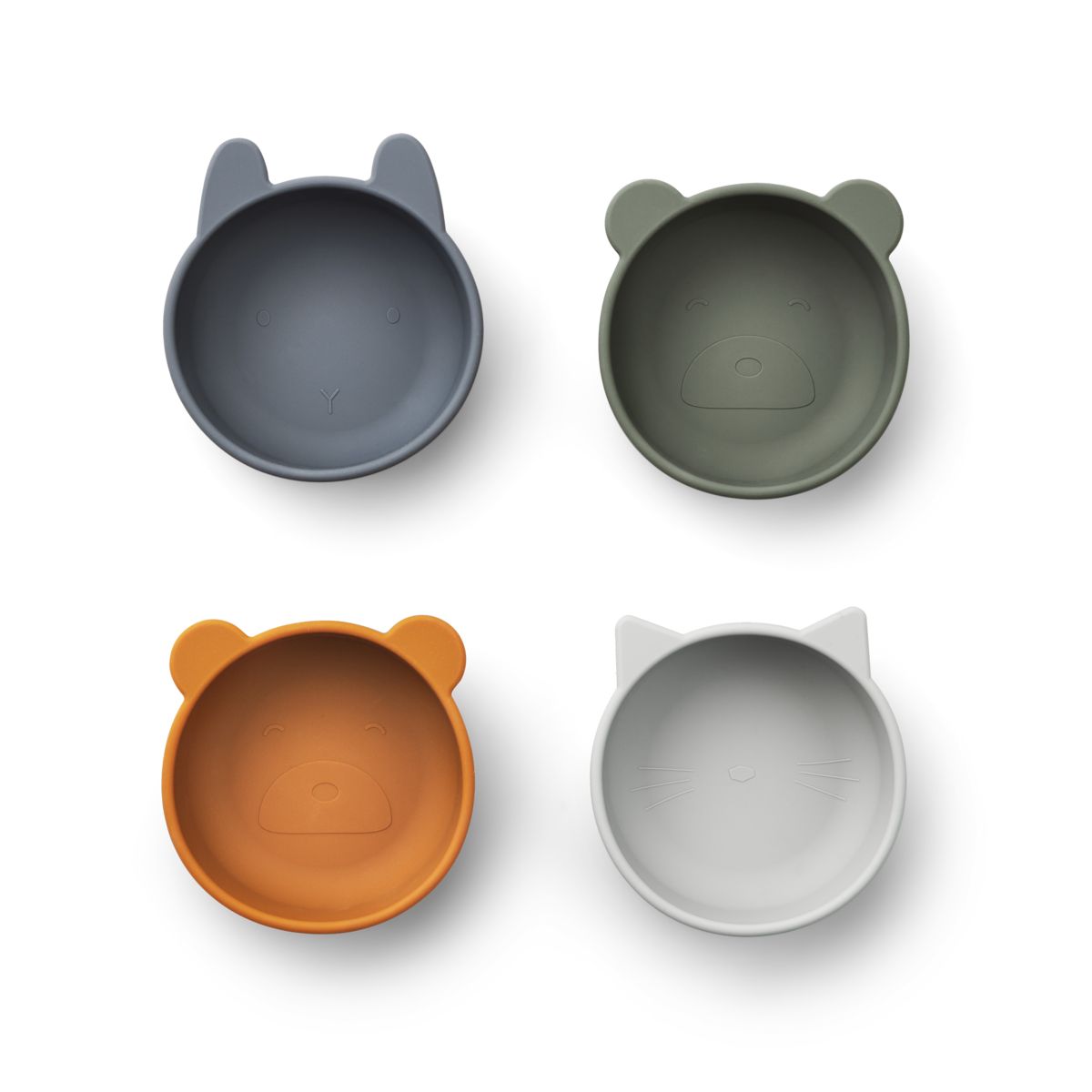 Liewood Iggy Silikonschalen 4er Pack - Blue mix - Schalen