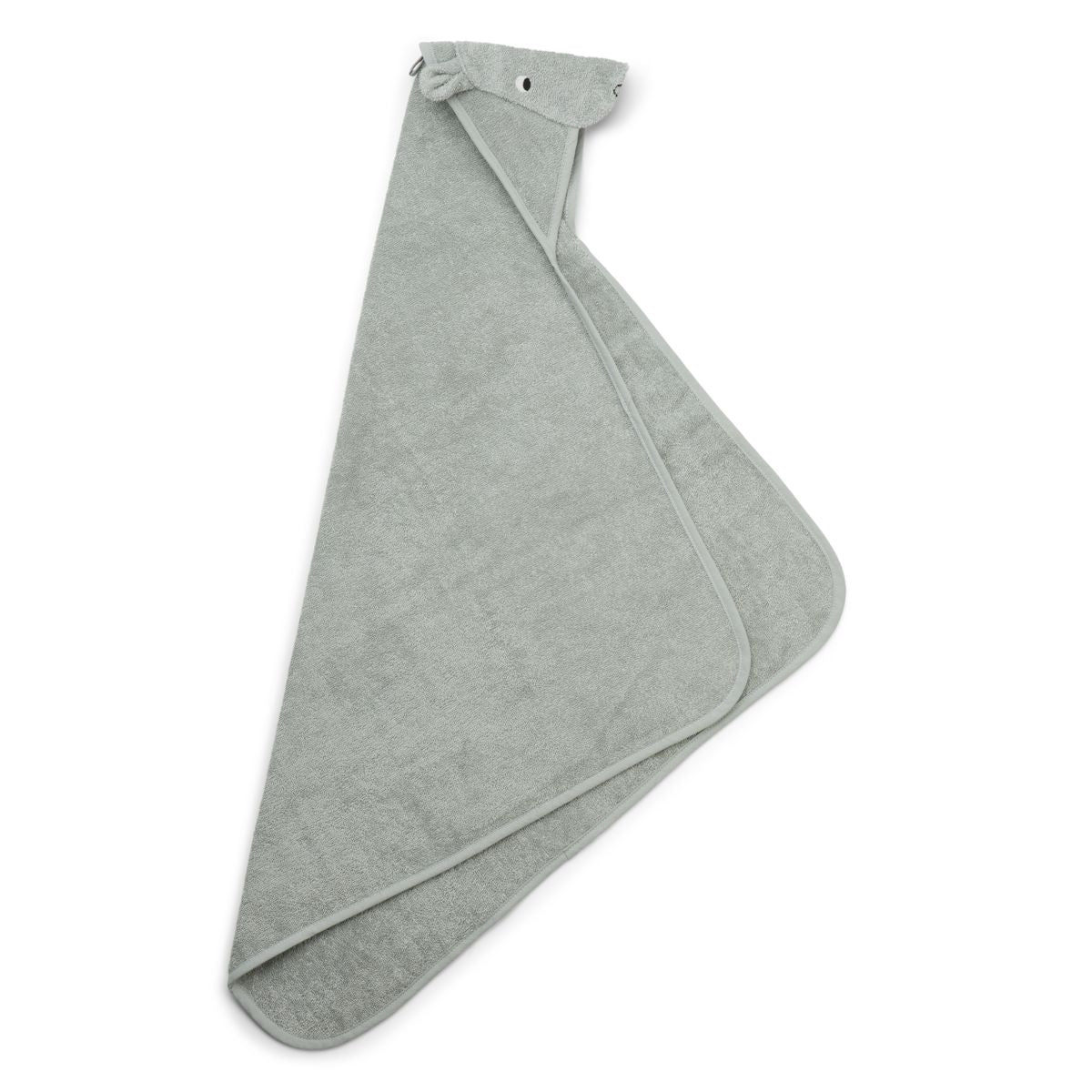 Liewood Albert Babyhandtuch mit Kapuze - Hippo dove blue - Häntucher / Waschlasppen