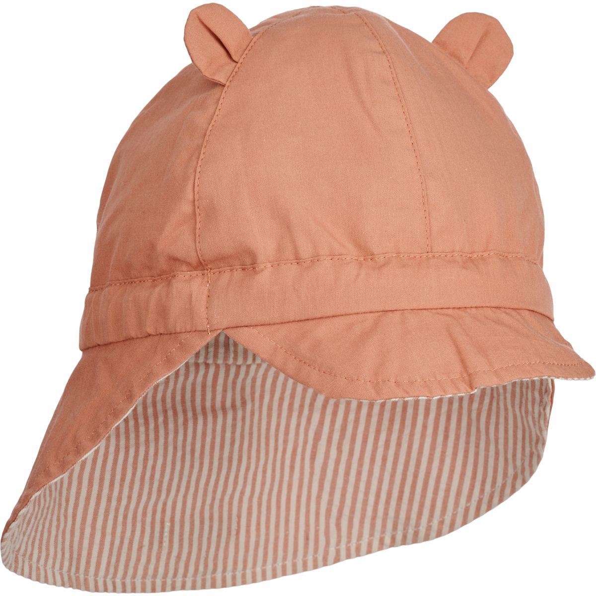 Liewood Gorm Sonnenhut aus Leinen - Y/D Stripe Tuscany rose / Sandy - Hut & Kappe
