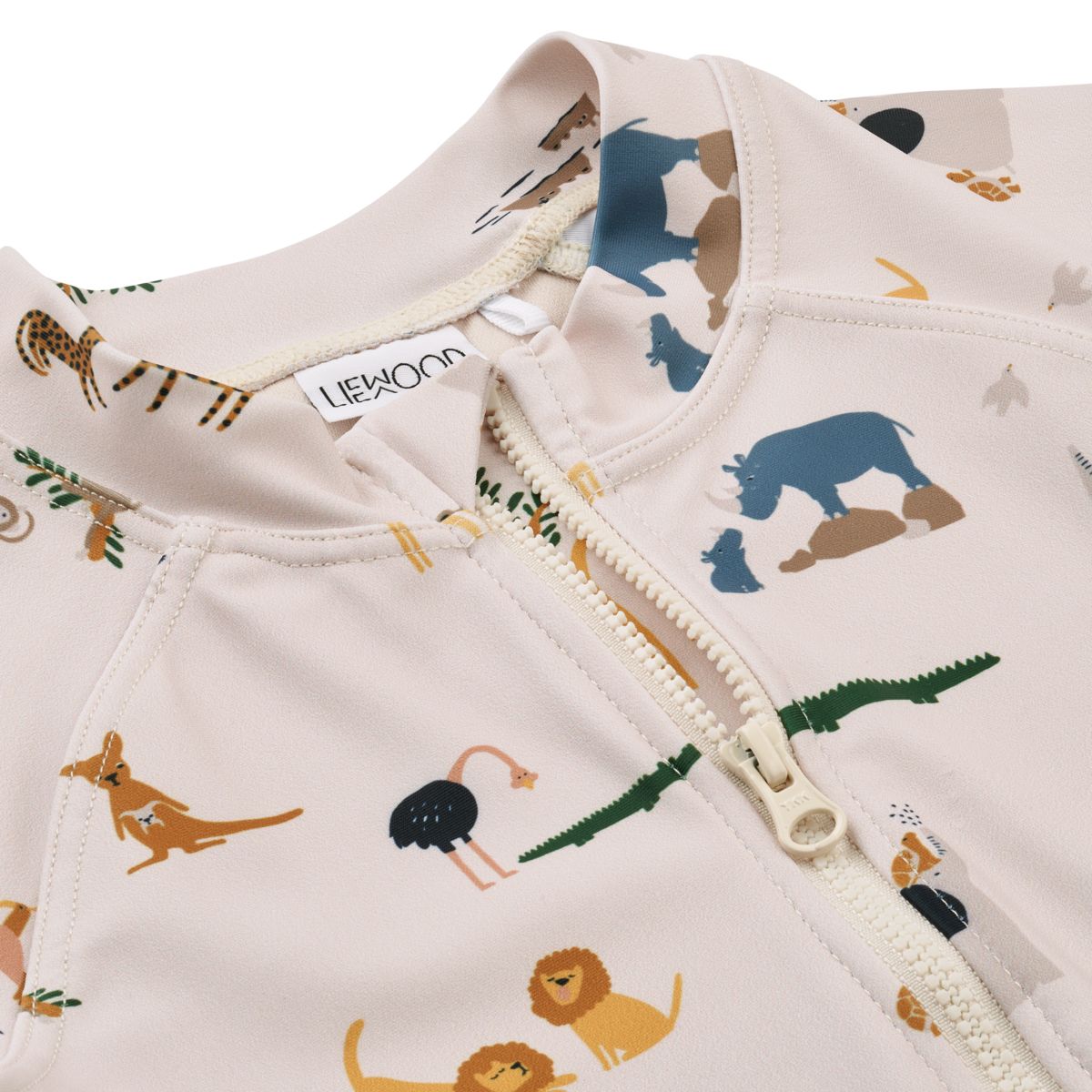 Liewood Max short-sleeved swim jumpsuit - All together / Sandy - SWIMSUIT