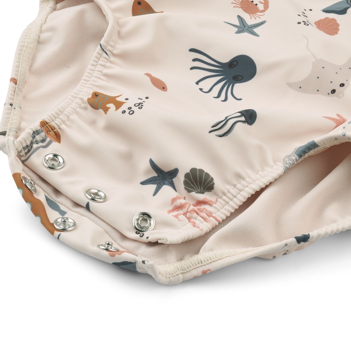 Liewood Maxime Baby-Badeanzug - Sea creature / Sandy - Badeanzug