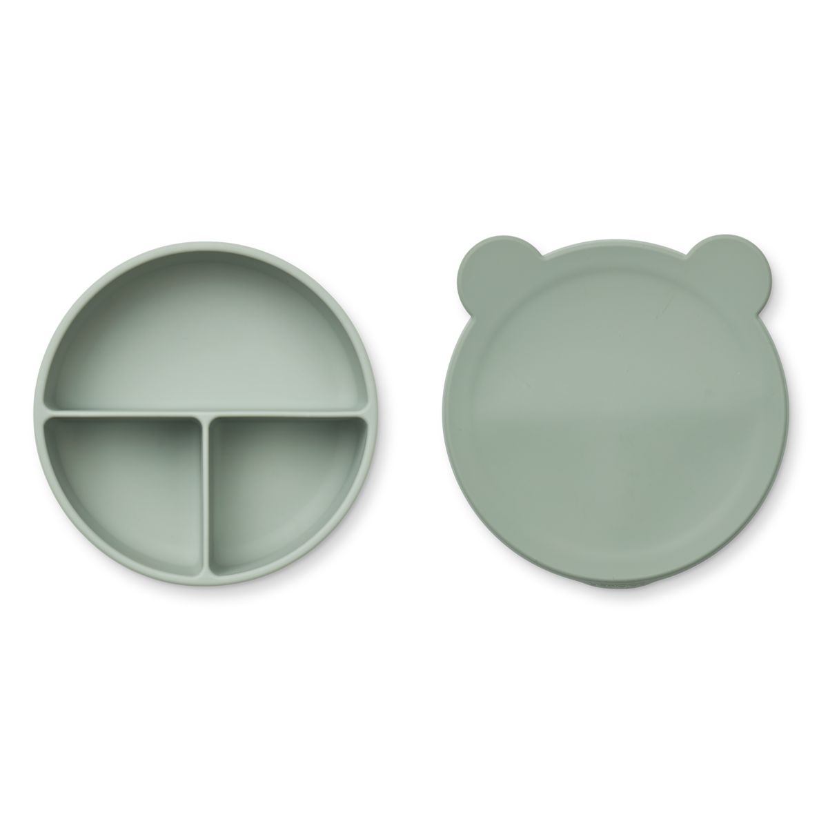 Liewood Rosie Tiefer Menüteller mit Deckel - Mr. bear/faune green/dove blue mix - Schalen
