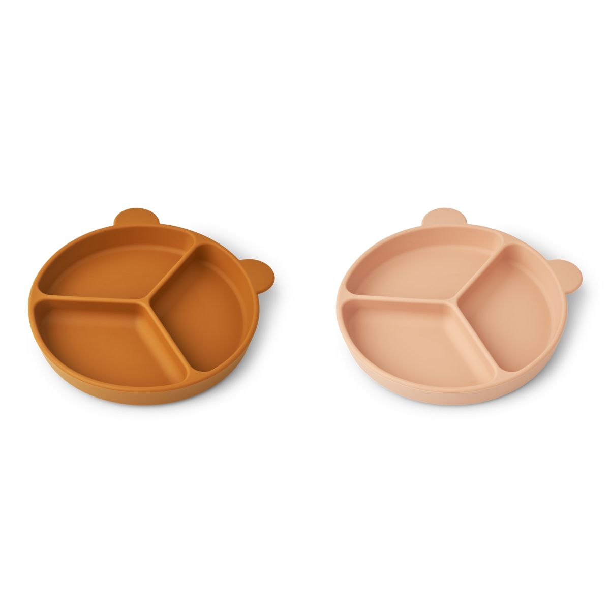 Liewood Stacy Menüteller mit Saugnapf 2er-Pack - Mustard / tuscany rose mix - Teller