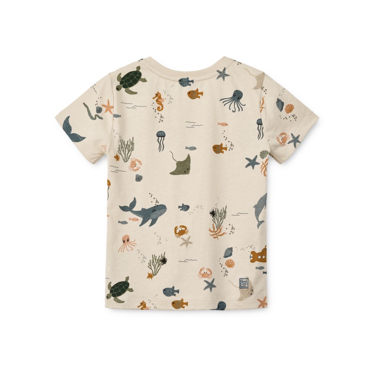Liewood APIA bedrucktes Kurzarm-T-Shirt - Sea creature / Sandy - T-shirt