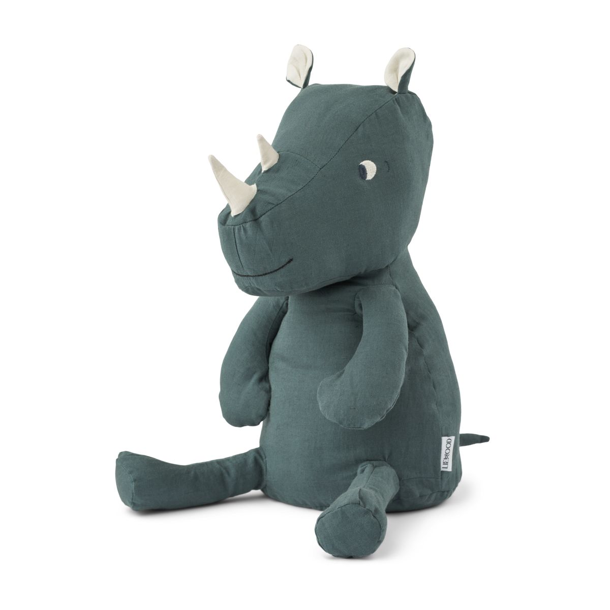 Halfdan Teddy Nashorn L - Rhino / Whale blue