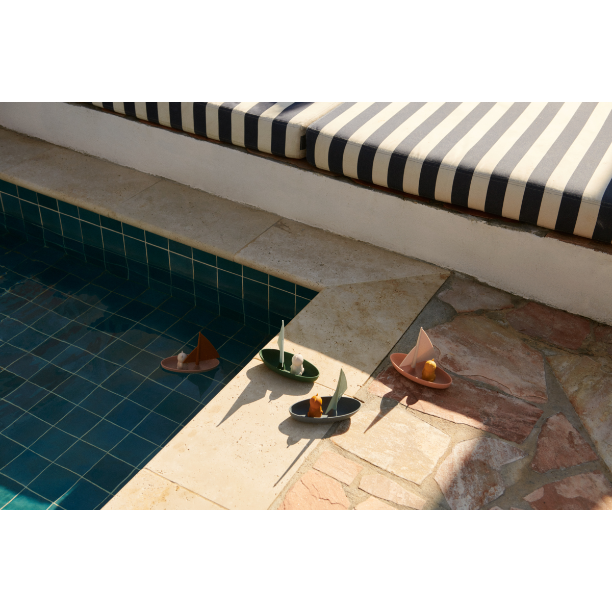 Liewood Ensley Spielzeugboote – 2er-Pack - Whale blue multi mix - Badespielzeug