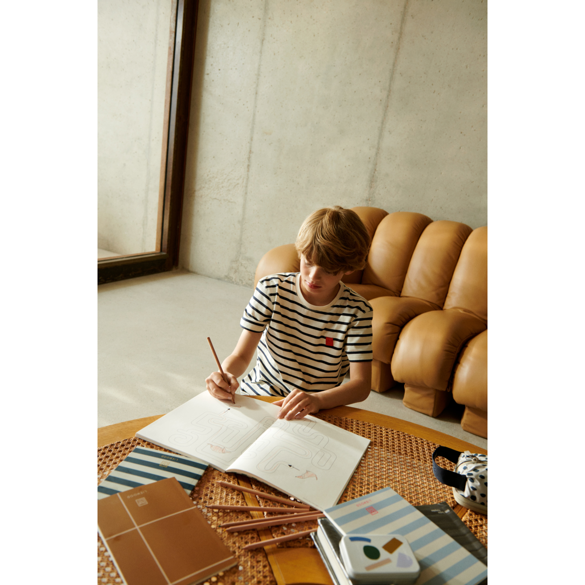 Liewood Sixten Gestreiftes T-Shirt aus Baumwolle - Y/D Stipes Classic navy / Creme de la creme - T-shirt
