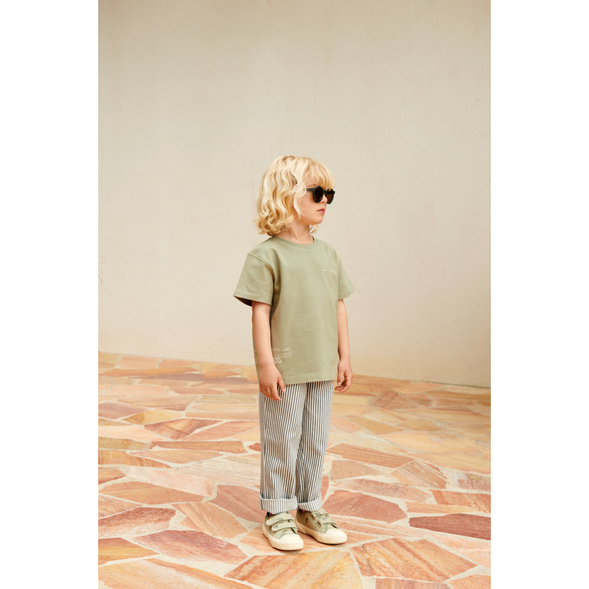 Liewood Harald Baumwollhose mit Streifen - Y/D Stripe Whale Blue / Creme de la Creme - Hose