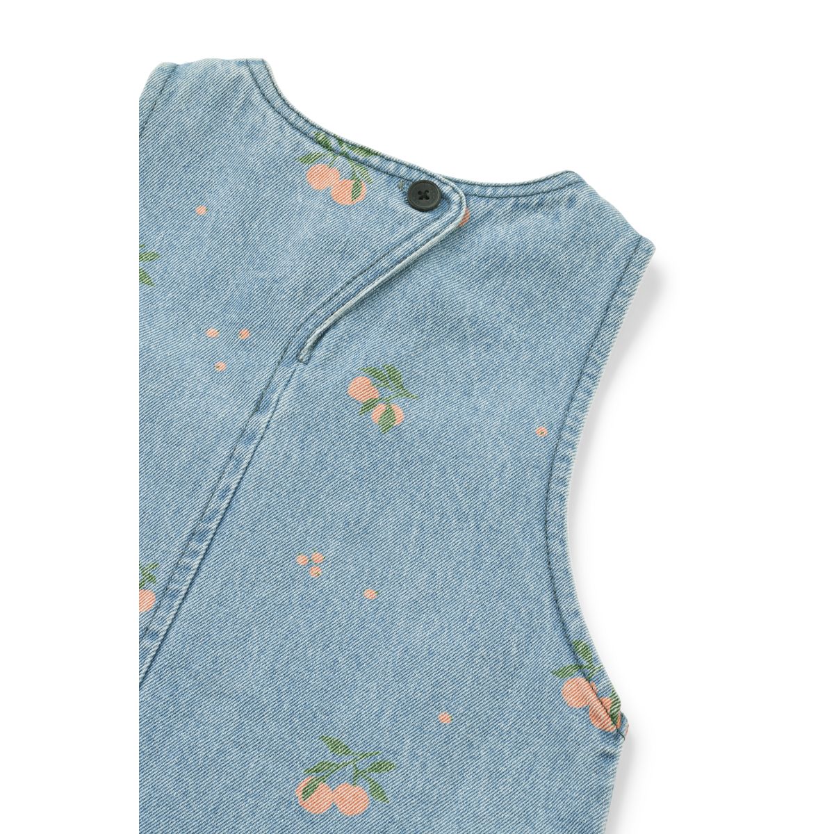 Liewood Angelica Bedrucktes Denim-Kleid - Peach / Light Blue Denim - Kleid