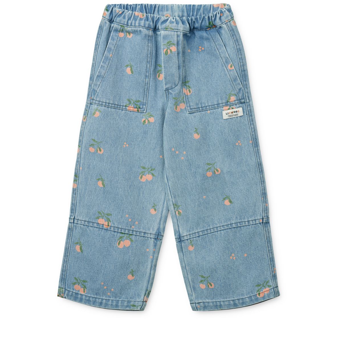 Liewood CESAR Bedruckte Jeanshose - Peach / Light Blue Denim - Hose