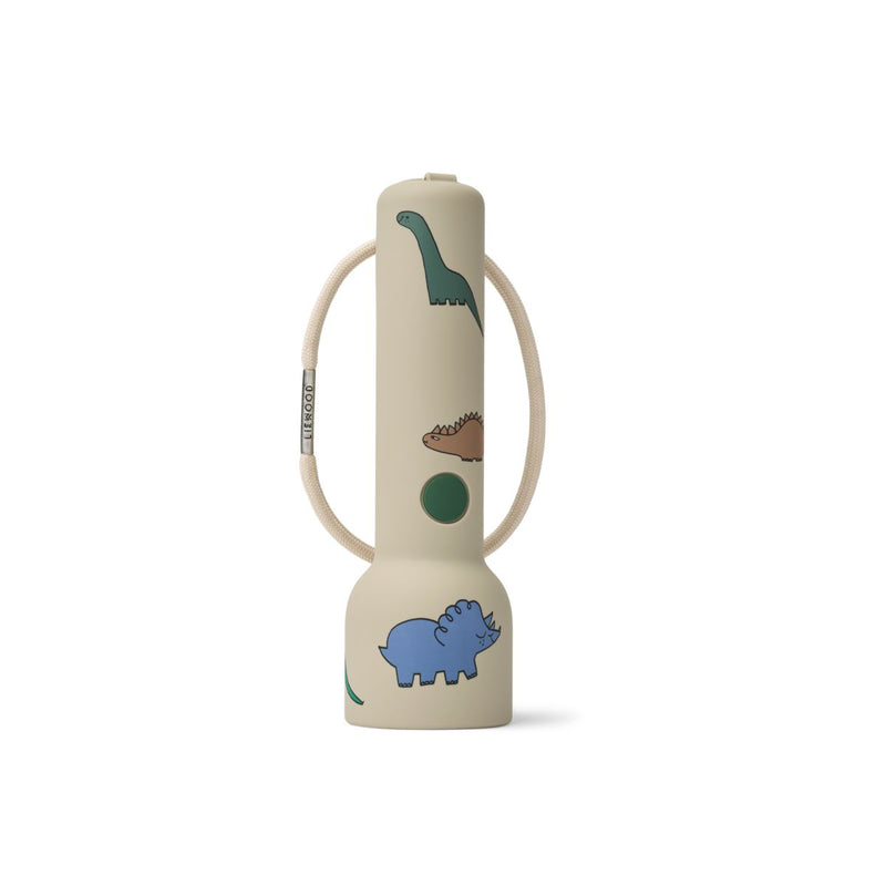 Liewood Gry Silikontaschenlampe mit Print - Dinosaurs / Mist - Taschenlampe