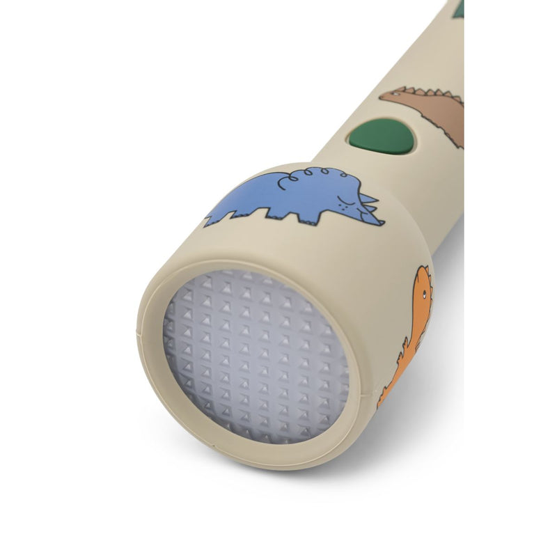 Liewood Gry Silikontaschenlampe mit Print - Dinosaurs / Mist - Taschenlampe