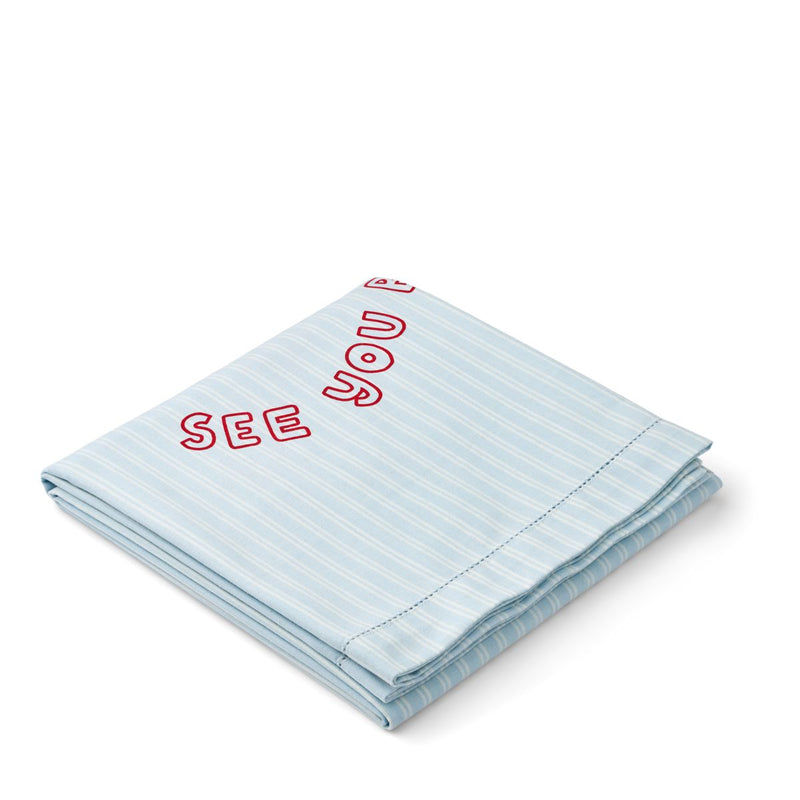 Liewood PAIGE Strandhandtuch - Y/D stripe Pure sky / Creme de la creme - Häntucher / Waschlasppen