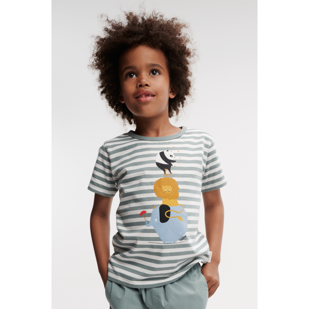 Liewood APIA T-Shirt mit Motiv - Circus / Stripe peppermint / Creme de la creme - T-shirt