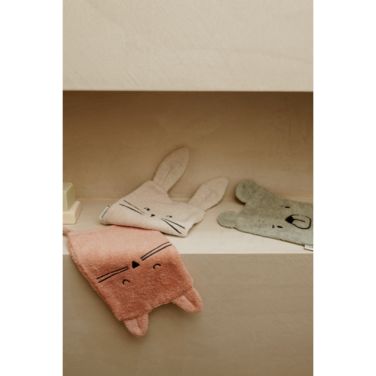 Liewood Sylvester Klassisch Waschlappen 3er-Pack - Dove blue mix - Häntucher / Waschlasppen