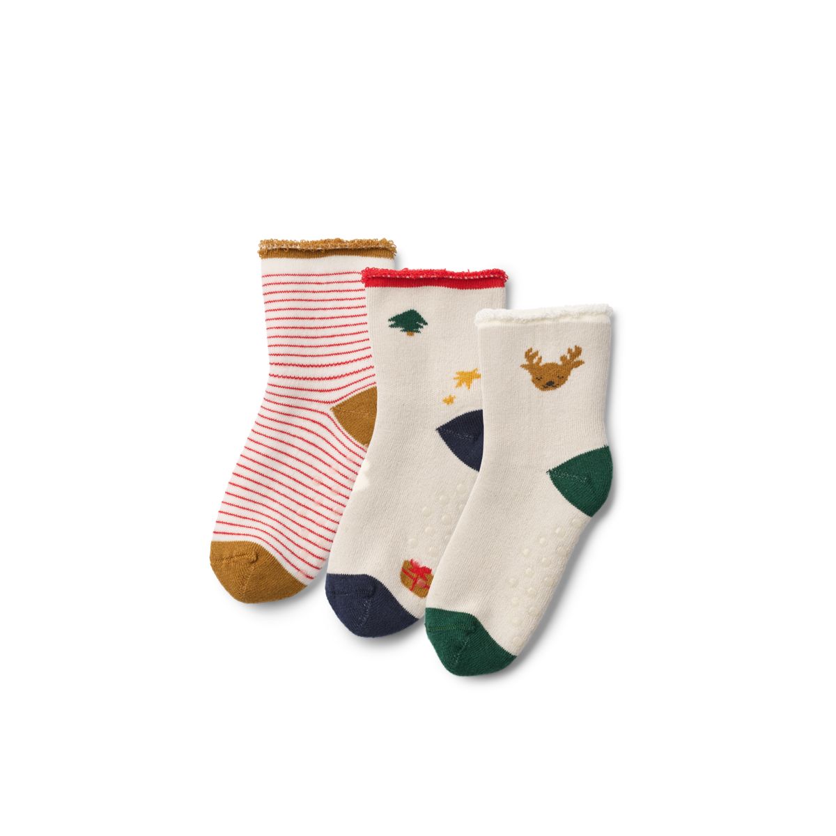 Liewood ELOY Baby Socken 3er-Pack - Holiday / Sandy - Socken/Strümpfe