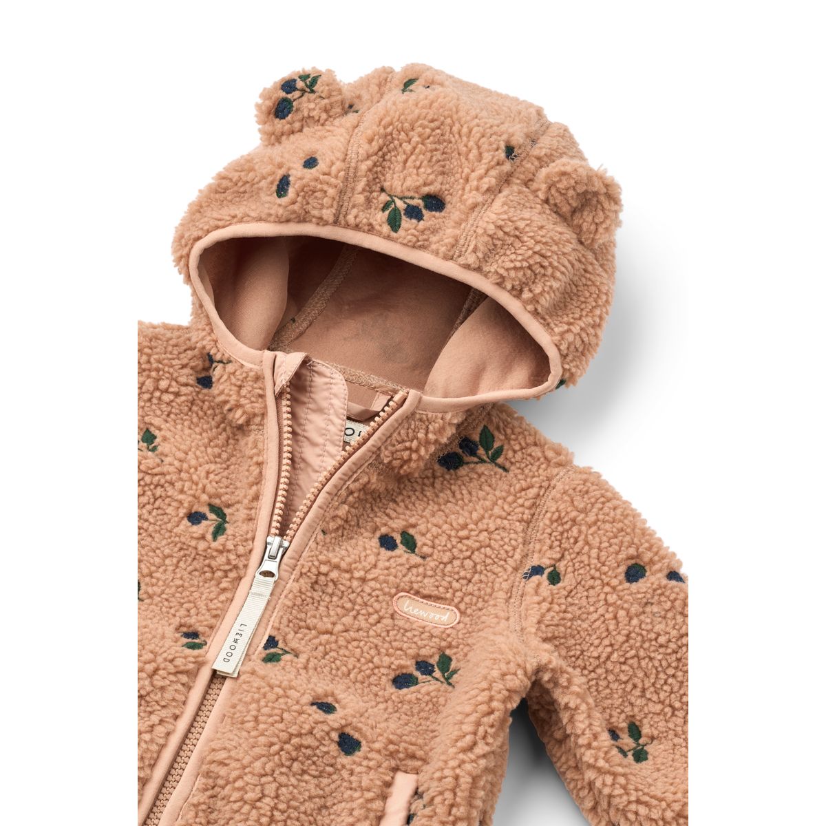 Liewood Mara Fleecejacke mit Ohren - Berry / Pale tuscany / Embroidery - Jacke