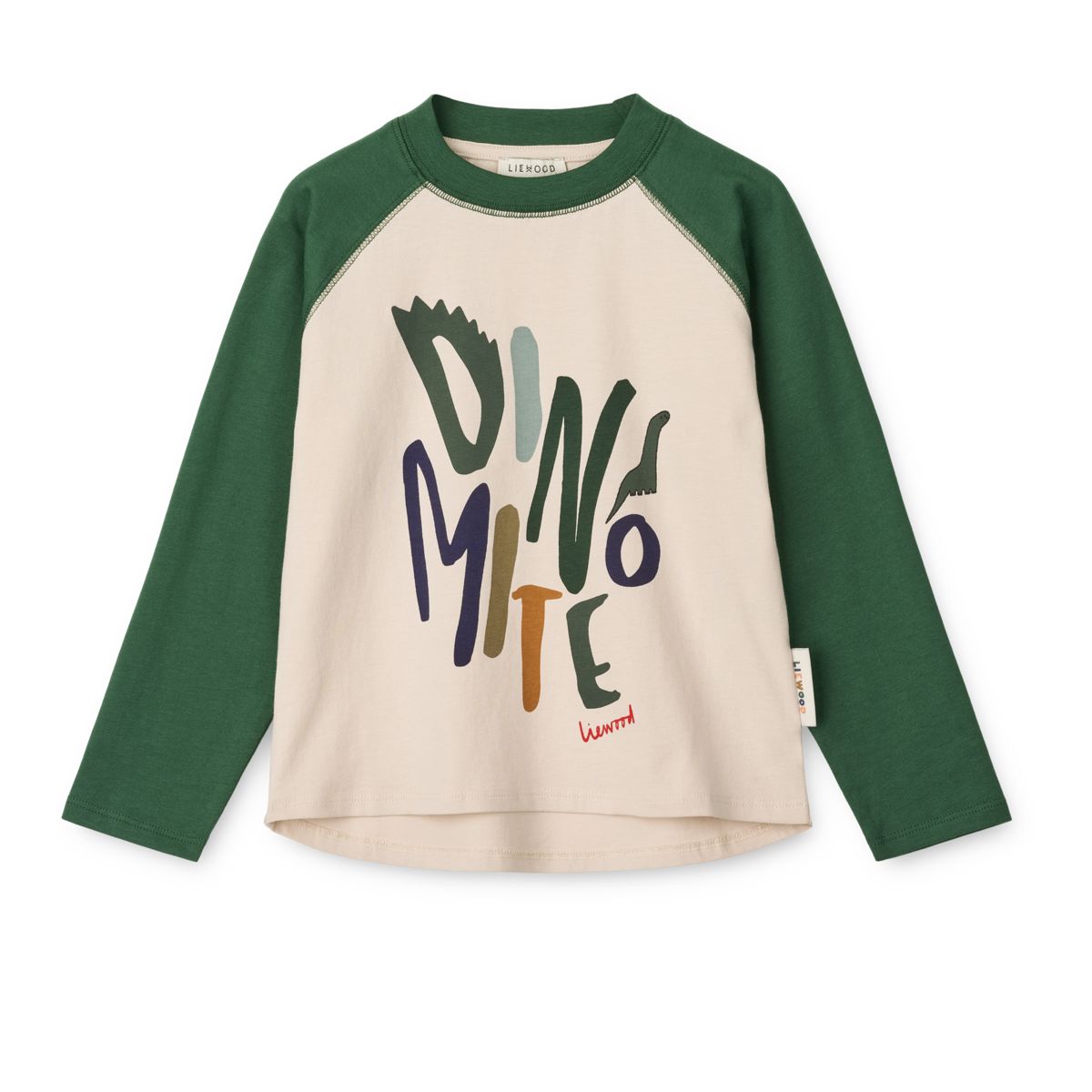 Liewood ELLINGTON Langarm-T-Shirt - Dinomite / Garden green / Sandy - T-shirt