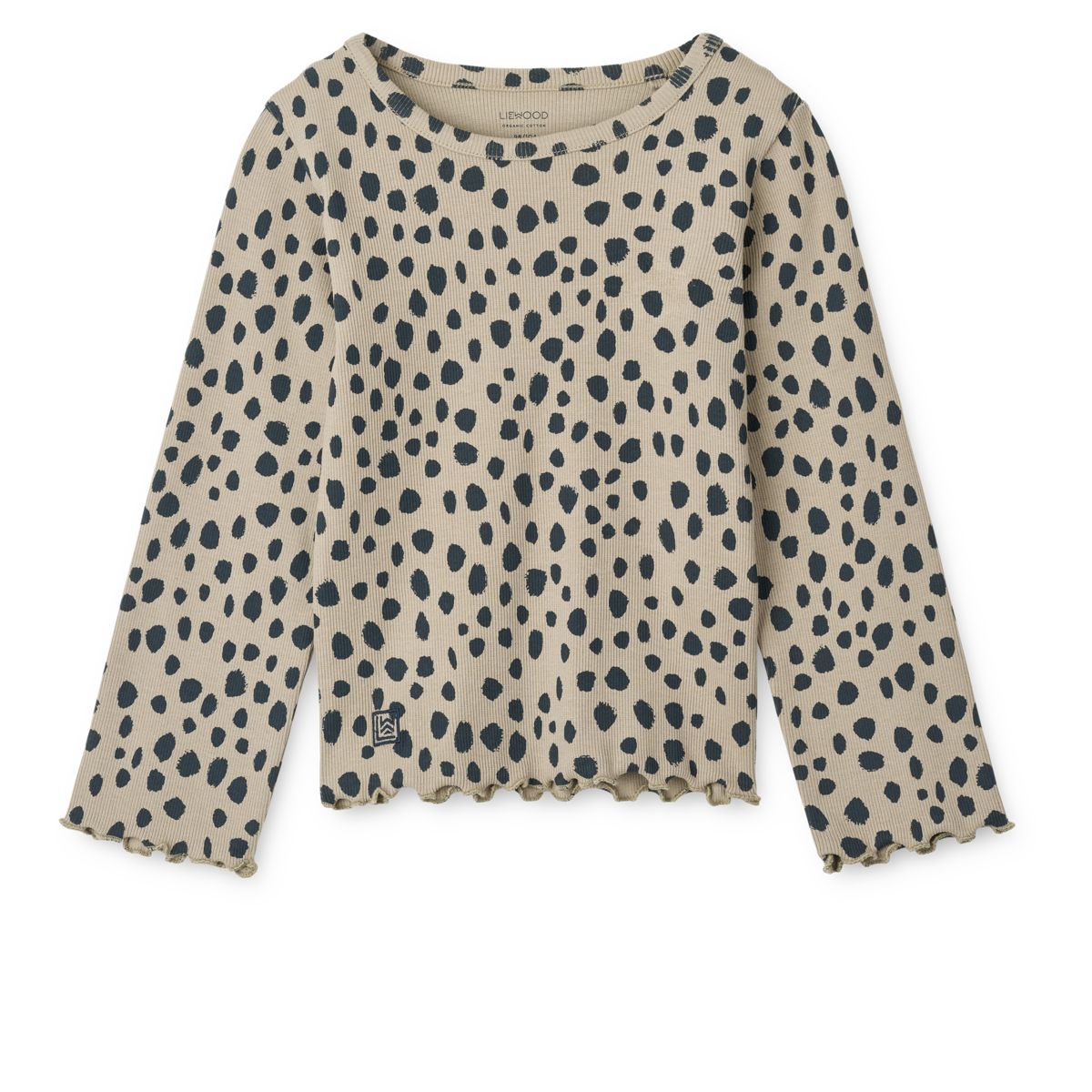 Liewood NIEVE Langarm-T-Shirt aus Ripp - Leo spots / Mist - T-shirt