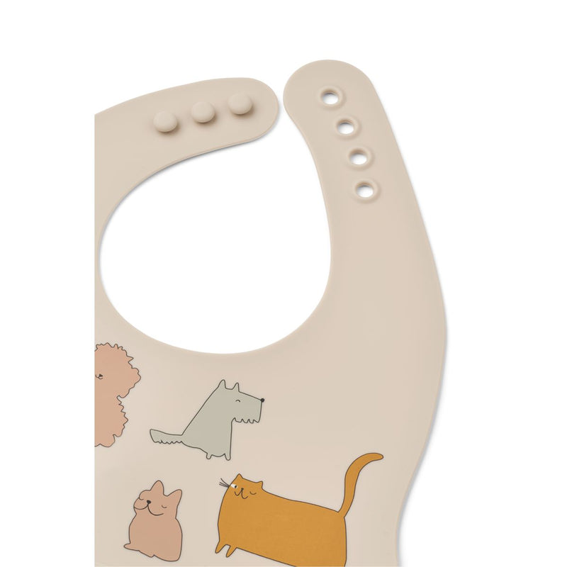 Liewood EMBER Bedruckte Lätzchen, 2er-Pack - Cats and Dogs / Sandy - Lätzchen