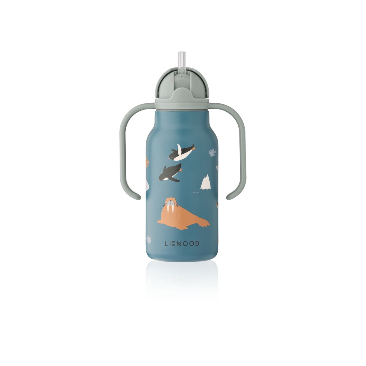 Liewood KIMMIE Bedruckte Flasche 250 ml - Arctic Sea / Ocean view - Wasserflasche