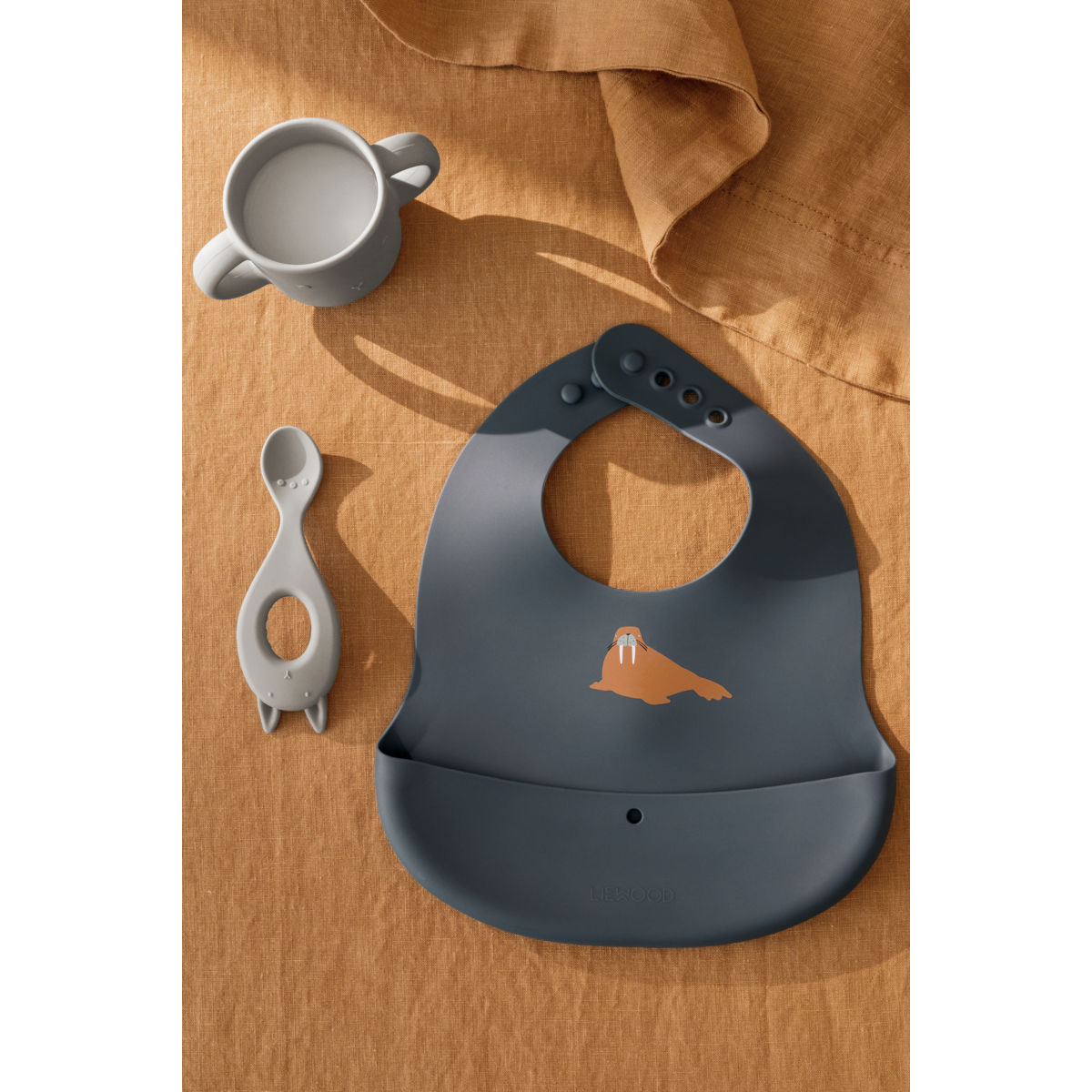 Liewood EMBER Bedruckte Lätzchen, 2er-Pack - Arctic Sea / Ocean view - Lätzchen