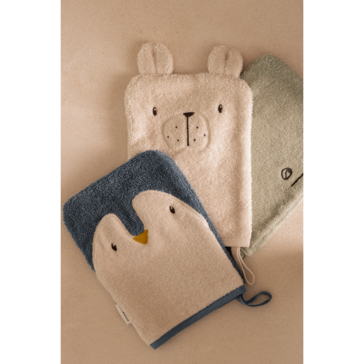 Liewood SYLVESTER Waschlappen 3er-Pack - Arctic Sea / Ocean view - Häntucher / Waschlasppen